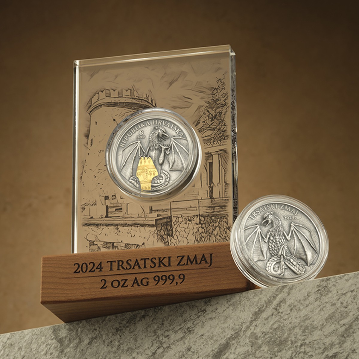 Hrvatska kovnica novca predstavlja nastavak serije numizmatičkog izdanja 'Trsatski zmaj'