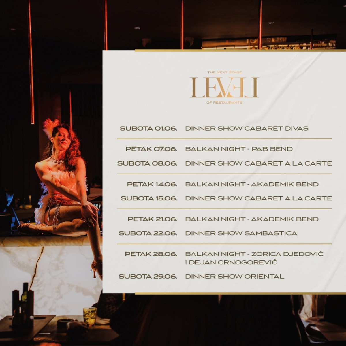 PARTY GROZNICA SE NASTAVLJA Zna se gdje je najbolji provod u Splitu: Restoran Level predstavlja bogati zabavni program za lipanj