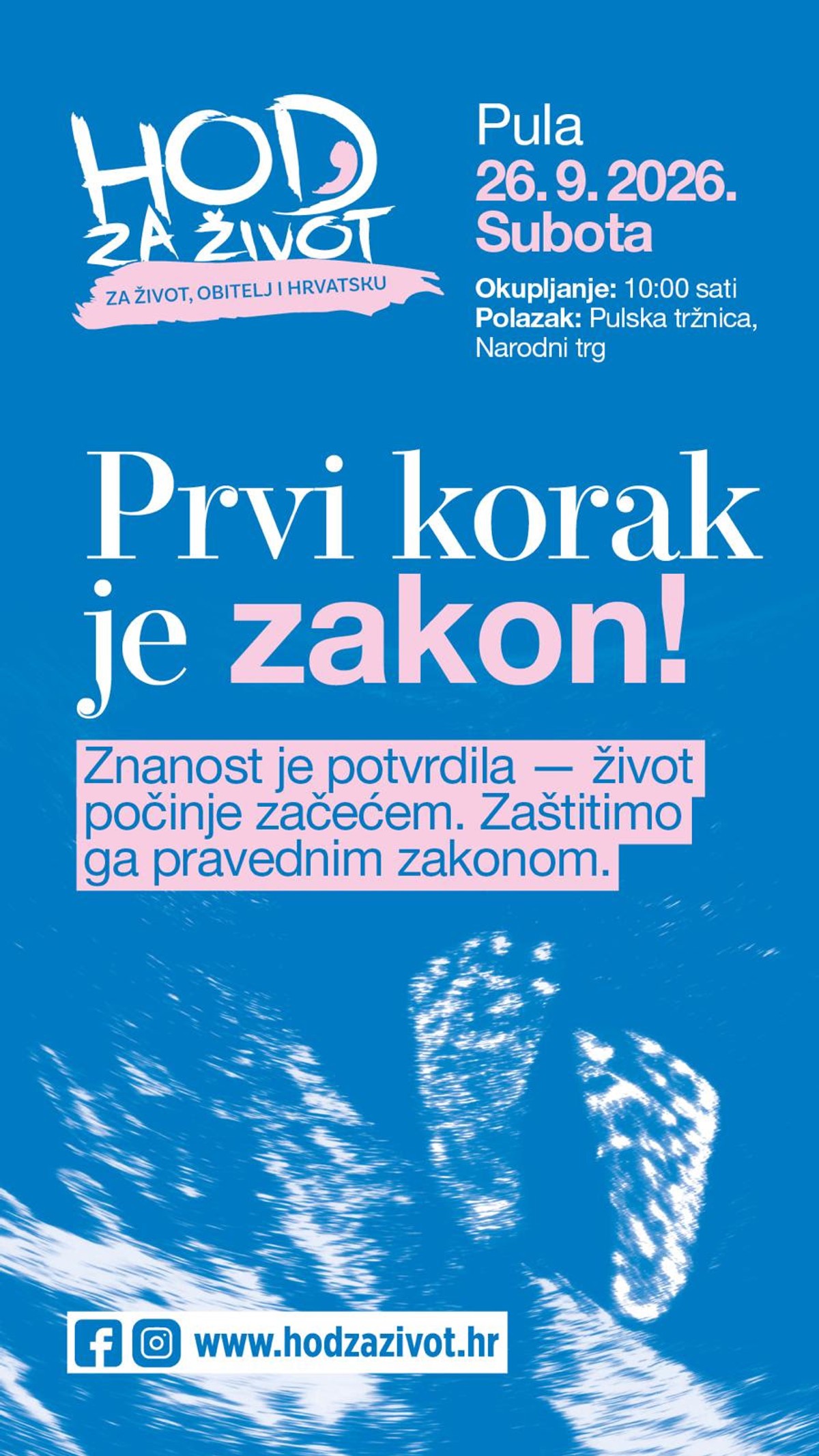 Hrvatskim gradovima u kojima se hoda za život pridružuje se još jedan