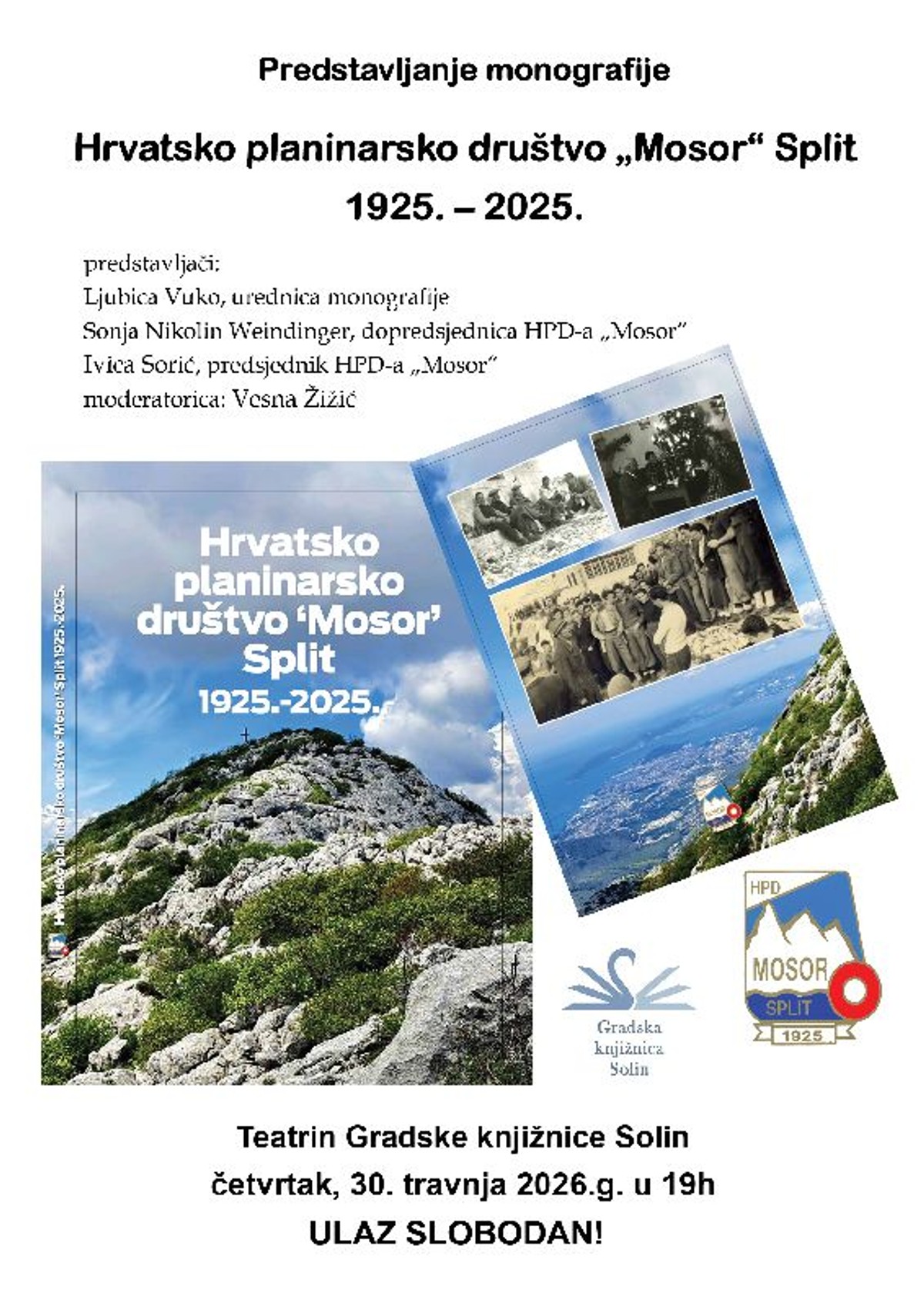 TEATRIN GK SOLIN Promocija Monografije HPD-a Mosor