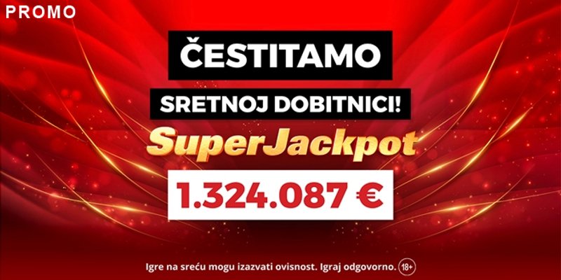 Osvojen je 4. milijunski SuperJackpot – i to najveći u 2025. godini!
