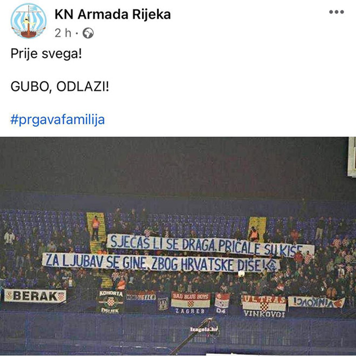 Armada objavila jako ružnu poruku