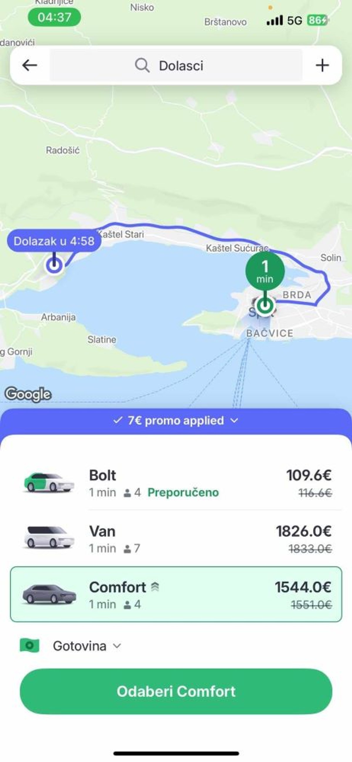 TRAŽIO SE TAKSI VIŠE: I aplikacije jutros naplaćivale prijevoz po suho zlato
