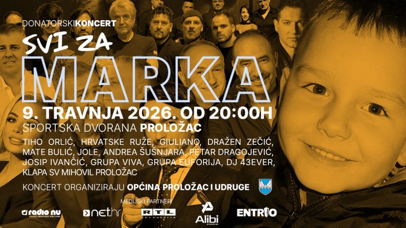 Proložac ujedinjen za Marka: Veliki humanitarni koncert okuplja najveća imena hrvatske estrade