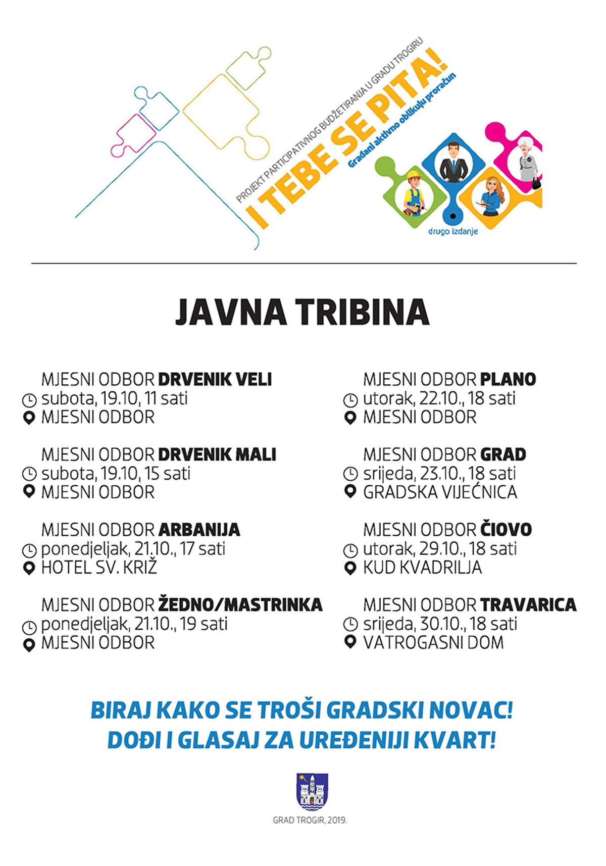 Trogir za projekte građana osigurao milijun i 350.000 kuna i pozvao ih da glasaju za one koji su im najvažniji