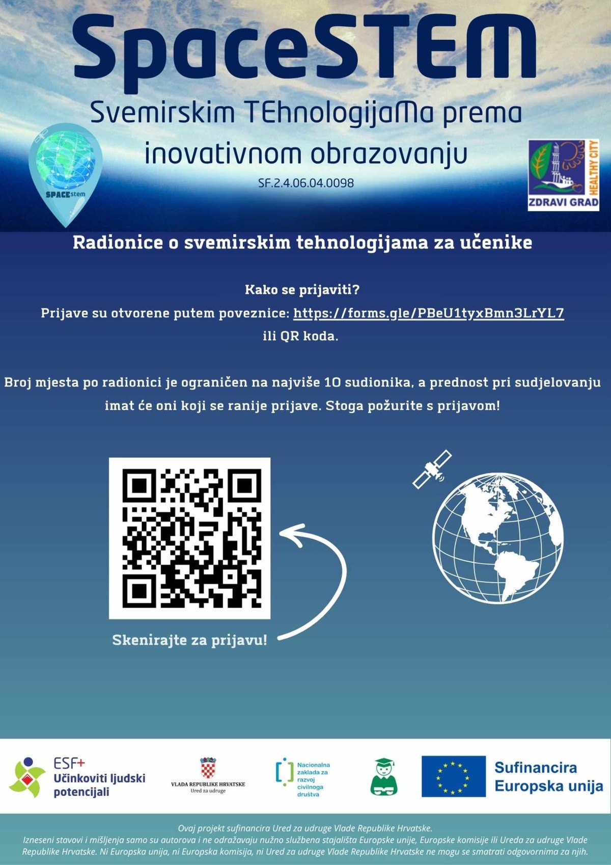 SpaceSTEM u svibnju: Svemirske misije i tehnologije budućnosti za osnovnoškolce