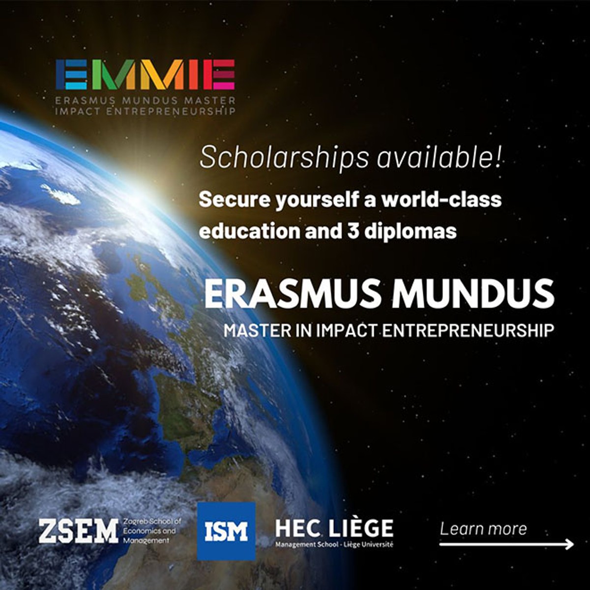 Otvoren je natječaj za EMMIE - studij na kojem se stječu tri master diplome unutar 18 mjeseci te se studira na najboljim fakultetima u Europi!