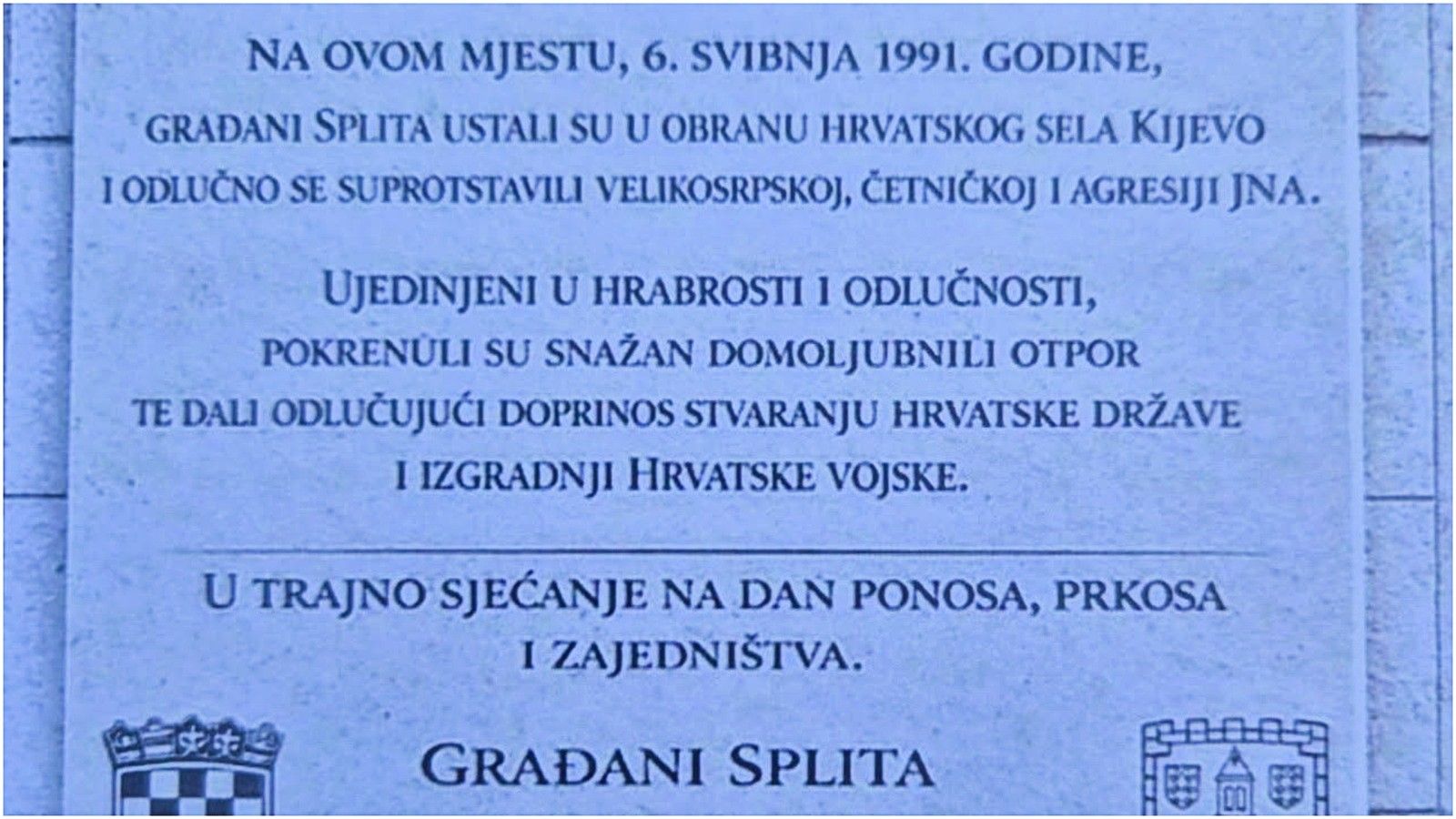HDZ: Split će trajno obilježiti dan ponosa, prkosa i zajedništva, dok oporbeni vijećnici nisu podržali povratak Štandarca