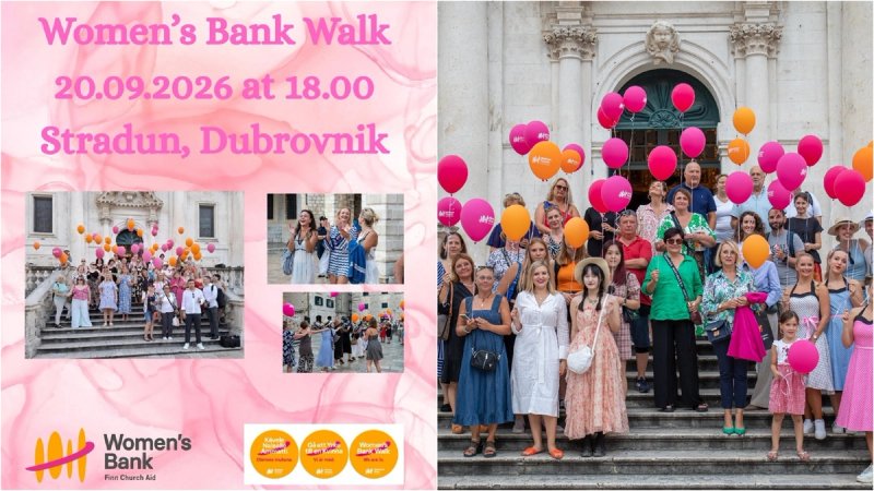 Women's Bank Walk: Humanitarni hod za žene ovu nedjelju na Stradunu