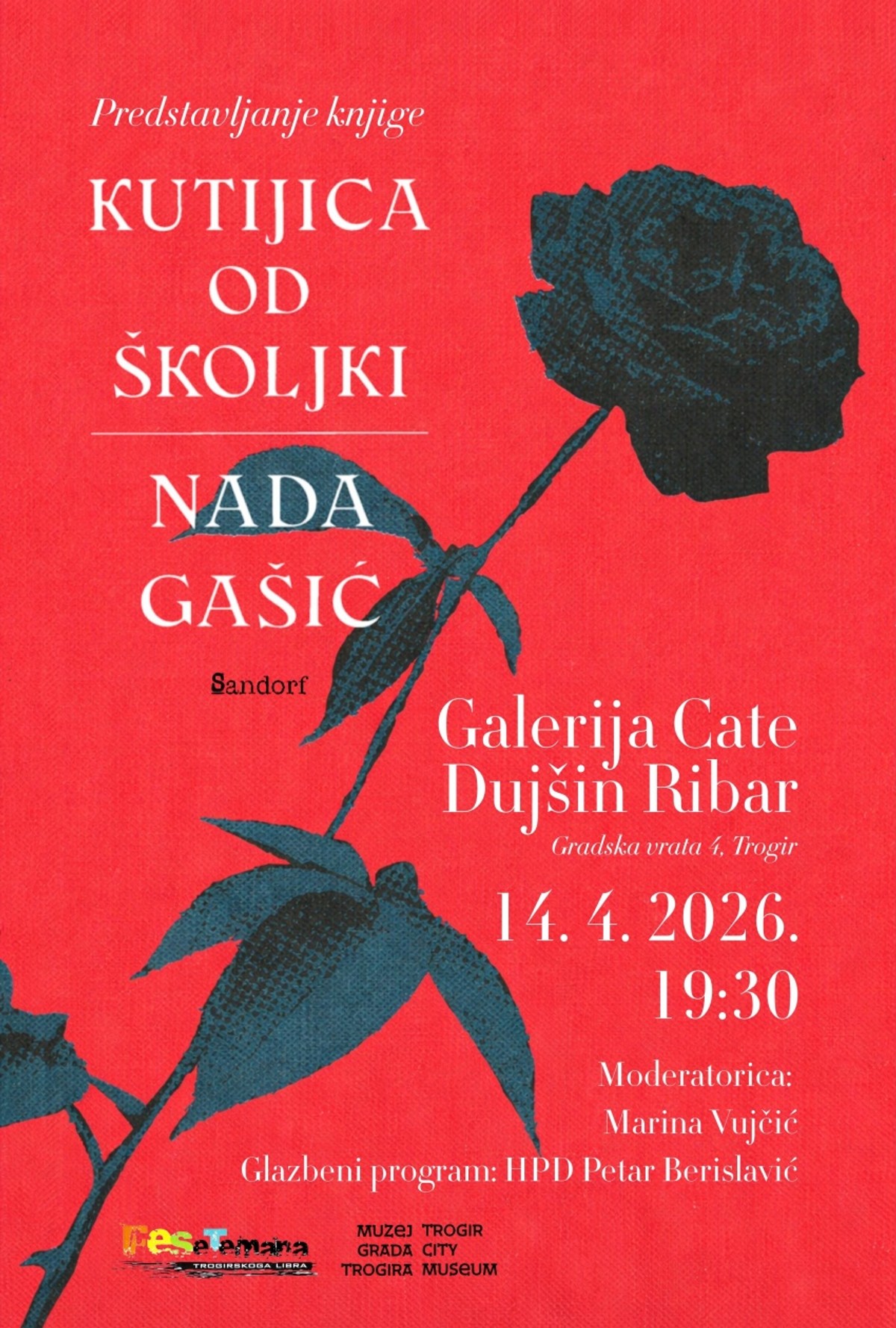 13. FESeTemana trogirskoga libra donosi predstavljanje romana 'Kutijica od školjki' Nade Gašić