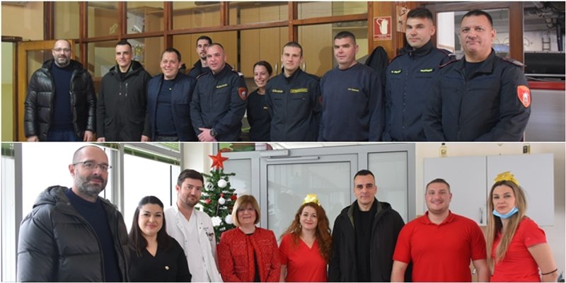 Župan i zamjenik gradonačelnika tradicionalno obišli djelatnike dežurnih i hitnih službi u Šibeniku