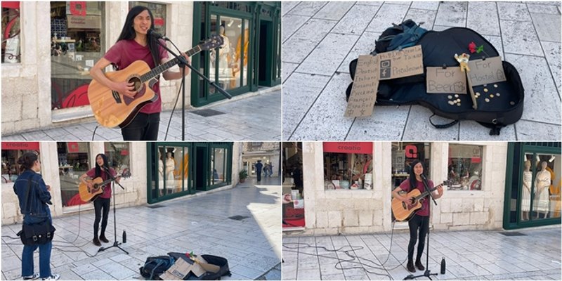 VIDEO: SPLIĆANI ODUŠEVLJENI Ulični svirač iz Tajvana na Pjaci izvodi 'naše' pjesme