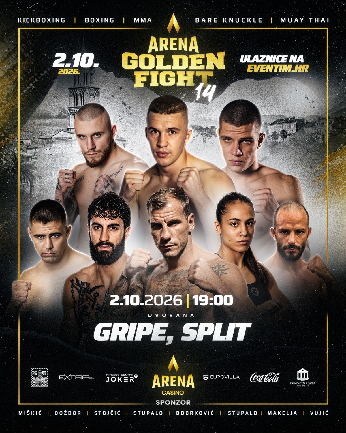 Arena Golden Fight 14 stiže u Split