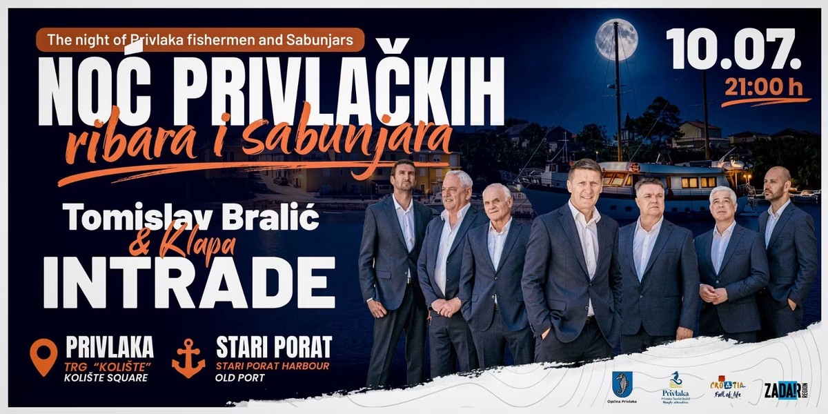 Privlaka se vraća svojim korijenima: Noć ribara, sabunjara, Intrade i vatromet iz mora