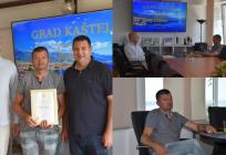 Kaštelanski gradonačelnik Ivanović i zamjenik Budimir primili Zdravka Jeličića