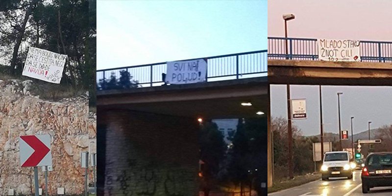 SVI NA POLJUD: Poruke Hajdukovih navijača i u Šibeniku