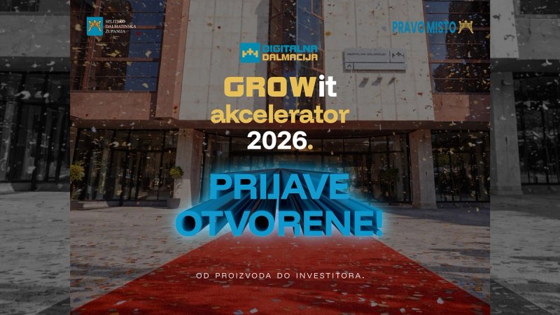 Odlična vijest za tehnološke startupove u Splitu i Dalmaciji: Prijavi se u drugi GROWit akcelerator Digitalne Dalmacije