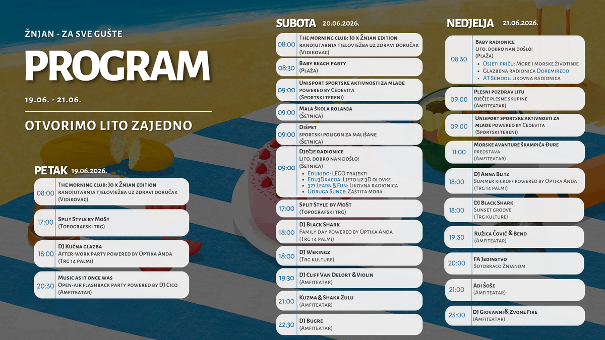 TRI DANA SPORTA I ZABAVE NA ŽNJANU Priprema se bogat program za sve generacije i sve gušte!