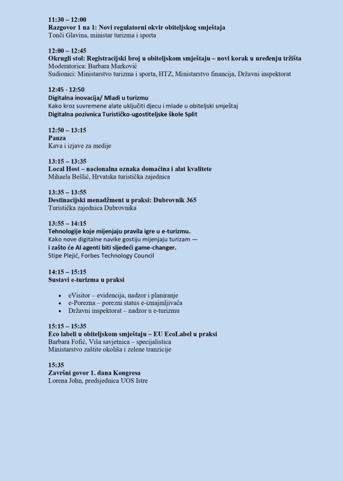 Split domaćin 5. Kongresa obiteljskog smještaja