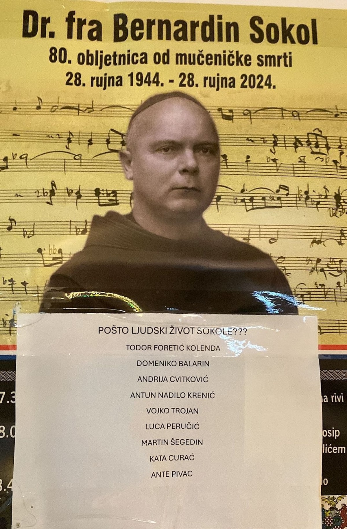 VEDRA: 'Fra Bernardin Sokol bio je najobičniji denuncijant, Korčulani su na plakat nalijepili imena antifašista za čiju je smrt odgovoran'