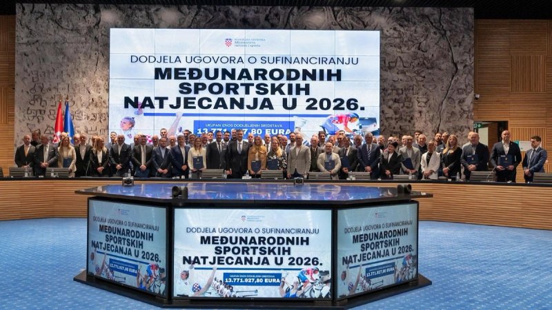Ministar Glavina dodijelio 60 ugovora vrijednih gotovo 14 milijuna eura za međunarodna sportska natjecanja