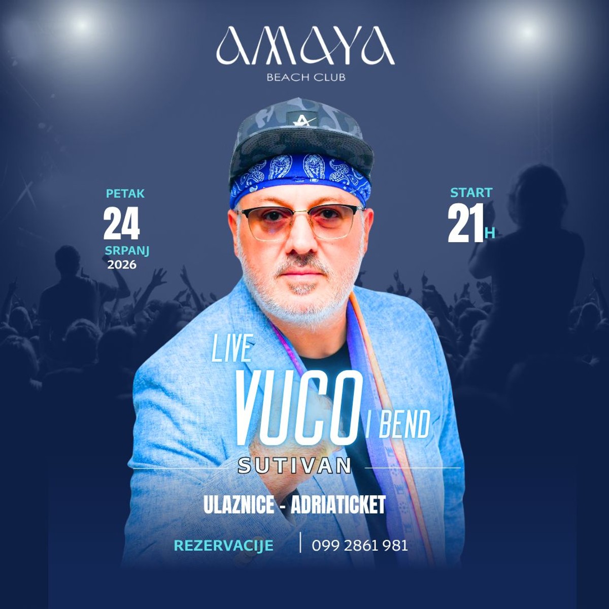 SPEKTAKL KOJI SE NE PROPUŠTA: Amaya Beach Club domaćin otvaranja ljetne turneje Vuce i benda!