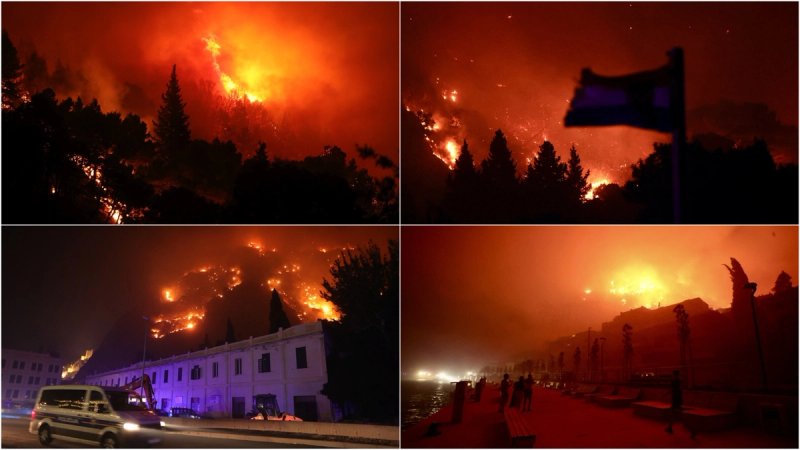 NEZAPAMĆENA KATASTROFA: U požaru koji je krenuo od Lokve Rogoznice i ušao u Omiš najmanje desetero teško ozlijeđenih