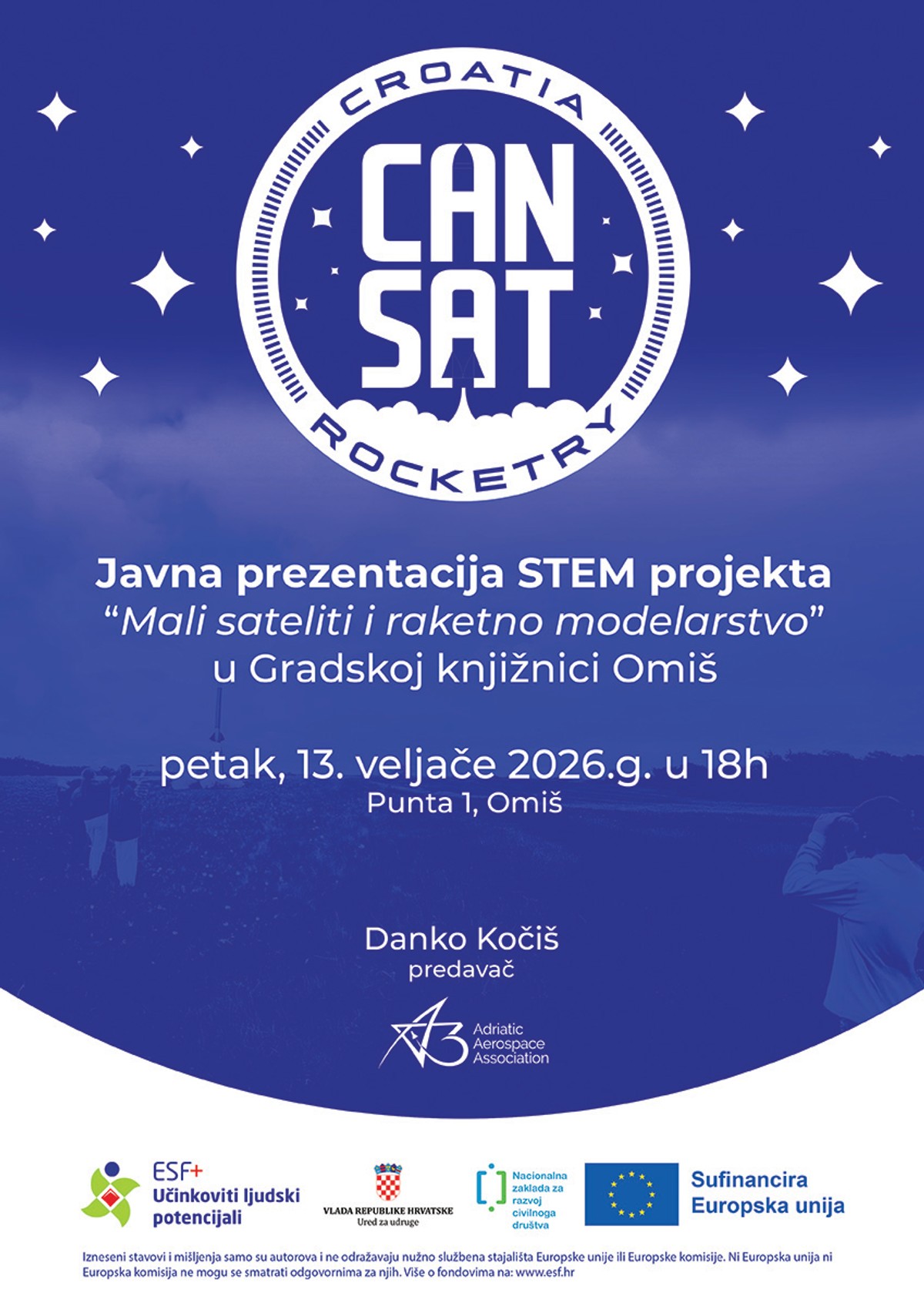 OMIŠ Idućeg petka javno predstavljanje STEM projekta 'Mali sateliti i raketno modelarstvo'