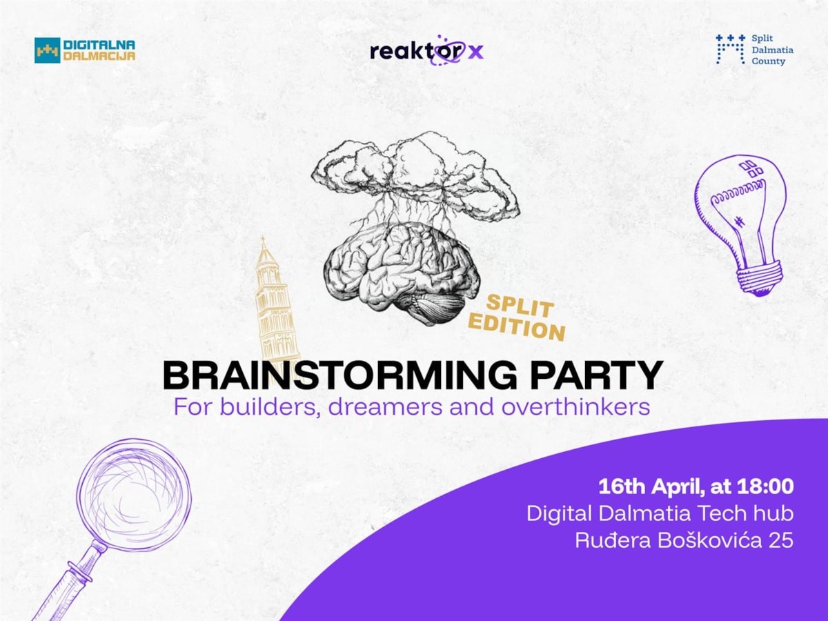 Digitalna Dalmacija okuplja novu generaciju foundera, u tijeku prijave na novi meetup - Brainstorming Party