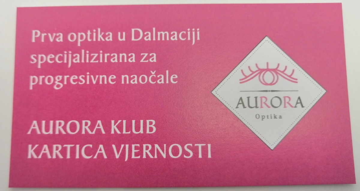 OPTIKA AURORA Rezervirajte pregled subotom, nudimo individualan pristup svima i darove najbržima