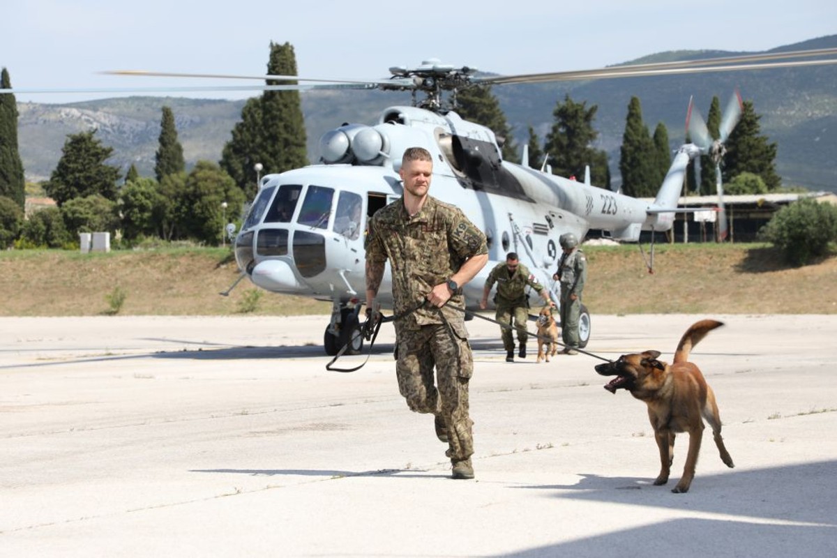  Demonstracija vrhunskih sposobnosti vojnih pasa | foto: HVU/D. Volarić