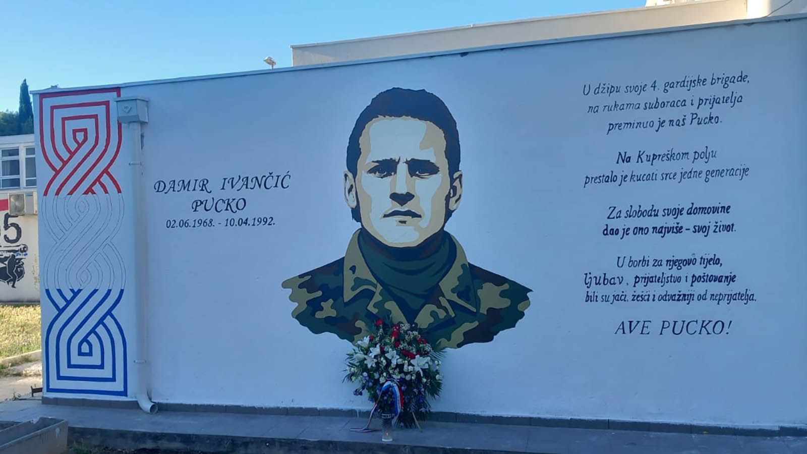 'AVE PUCKO': Heroj jedne generacije dobio novi mural na OŠ Skalice