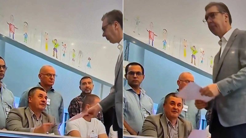 VIDEO Čovjek koji je Vučiću uručio glasački listić otkrio zanimljiv detalj: 'On je znao da je gotov'