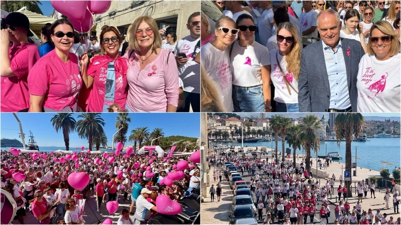 FOTO/VIDEO Split preplavljen roza majicama! Stigle tisuće ljudi, među njima i brojna poznata lica