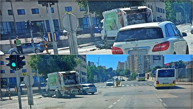 PROMETNA NA STINICAMA Kamion oborio motocikl