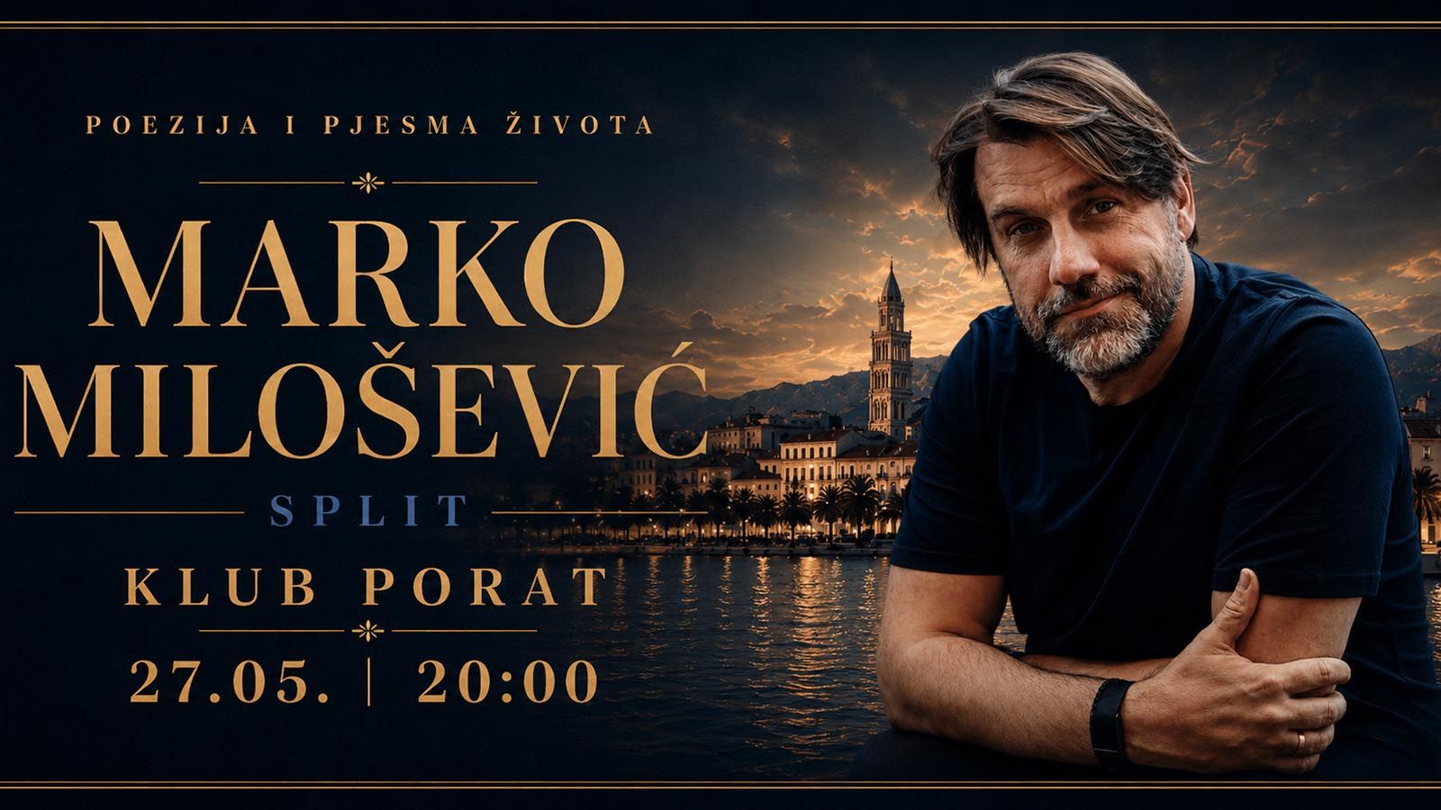 Marko Milošević prvi put u Splitu: Poetska večer u glazbi i stihu koja se pamti po osjećaju
