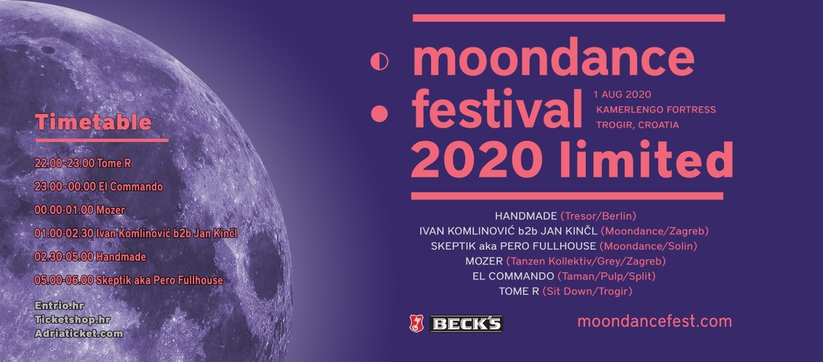 Moondance Festival 2020 Limited: 1. kolovoza u trogirskoj Kuli Kamerlengo