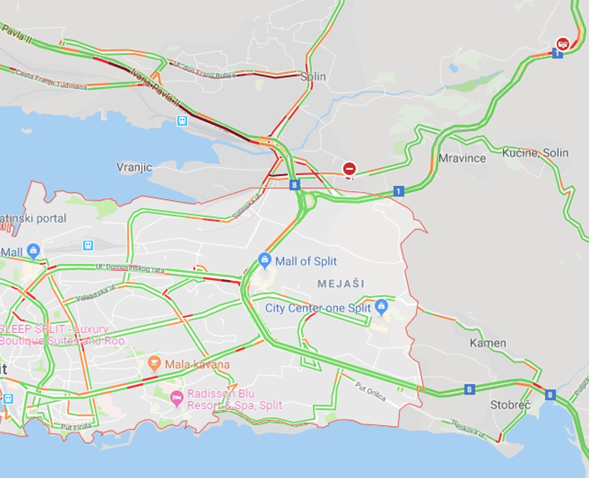 OGROMNA GUŽVA Kaos na ulazu u Split, u koloni se vozi od Metroa