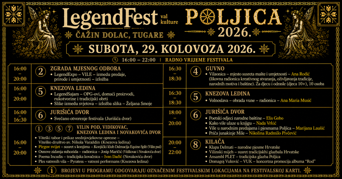 Vile se vraćaju u Poljica: LegendFest 29. i 30. kolovoza u Čažinu Docu