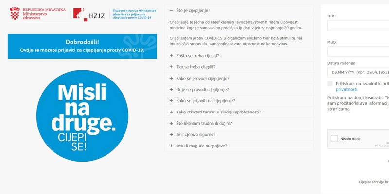BEROŠ Stranica 'cijepise' u nešto više od jednog dana registrirala 30.142 prijave
