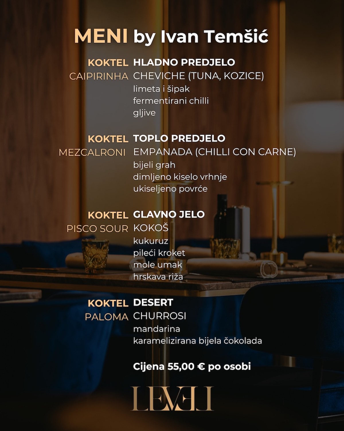 Večeras MasterChef Ivan Temšić priprema gastro spektakl okusa u restoranu Level