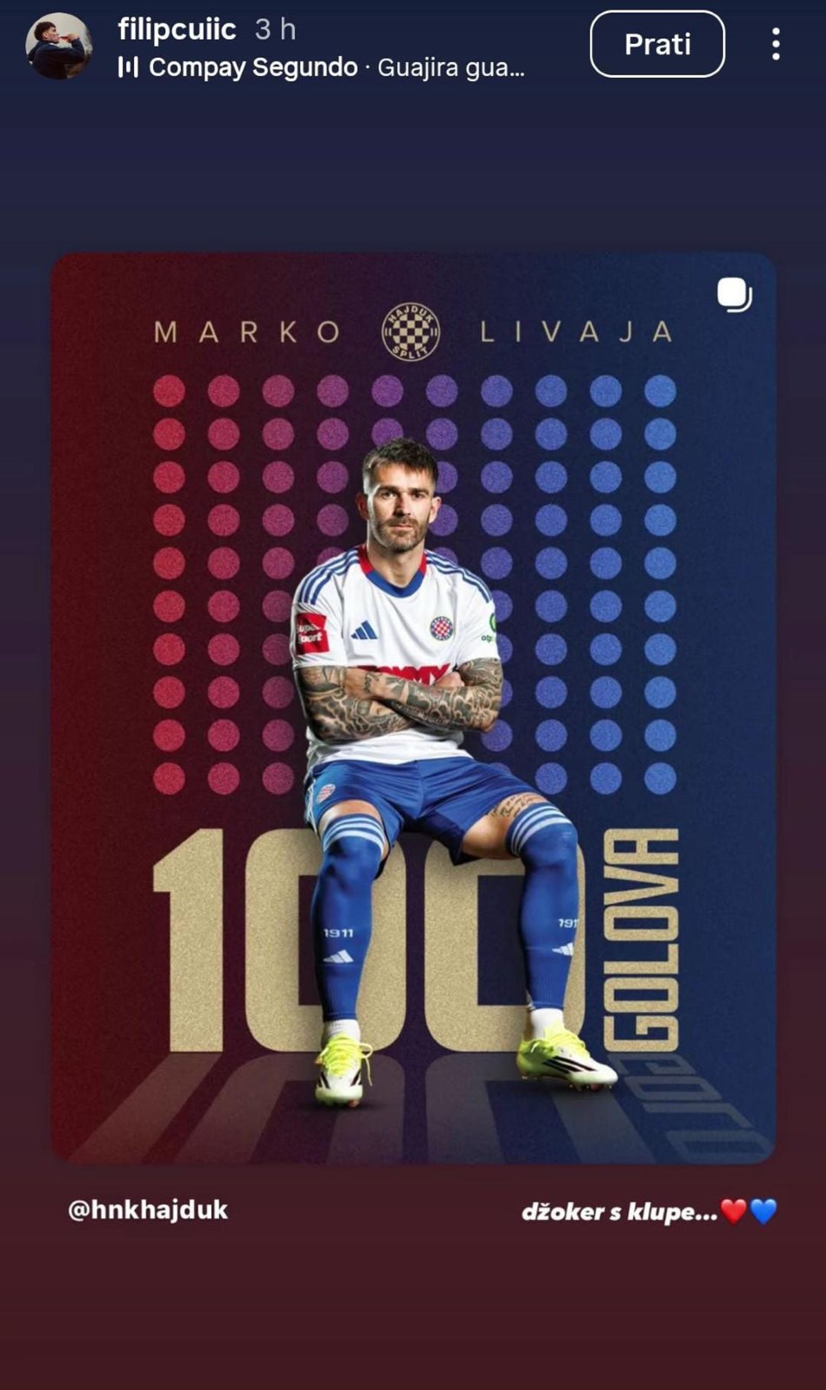 Bivši igrač Hajduka čestitao Livaji uz aluziju na njegov ovosezonski status