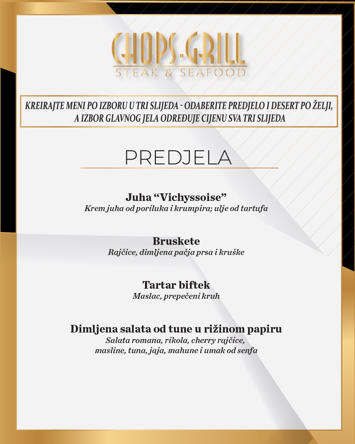 Chopsylitious fantazije okusa ponovno u Chops Grill Steak & Seafood restoranu