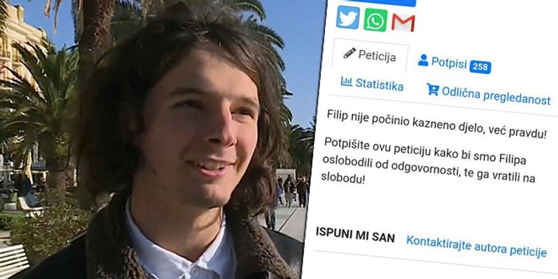 Pokrenuta peticija kojom se traži Filipovo puštanje na slobodu
