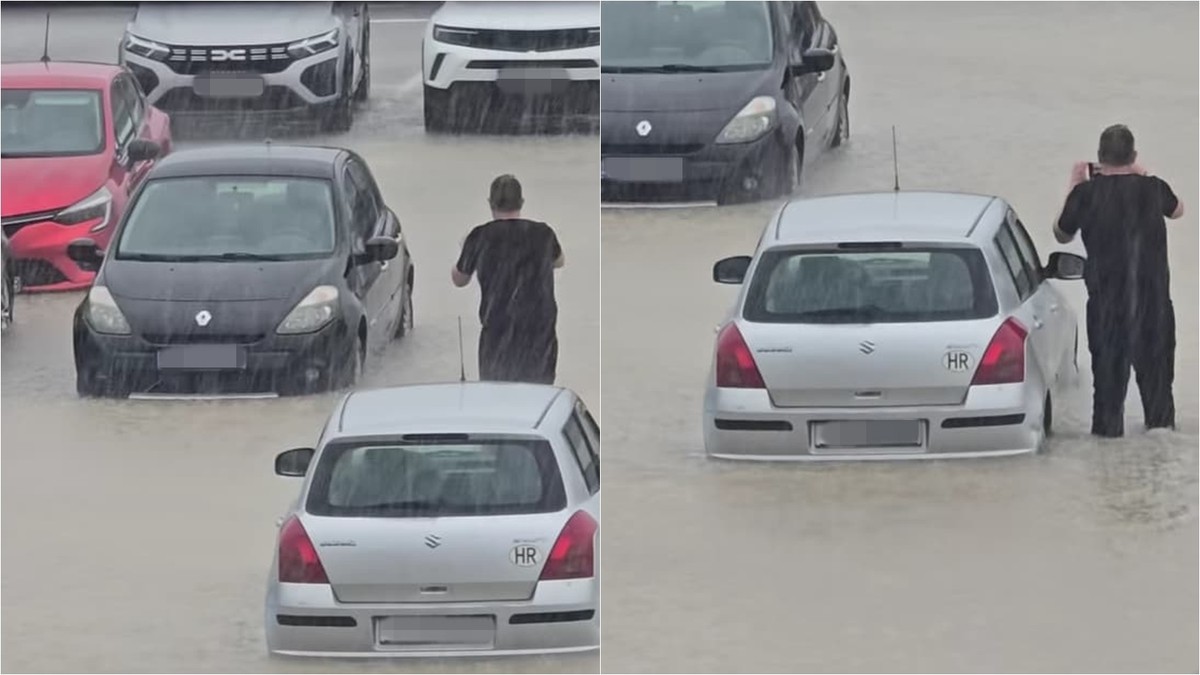 VIDEO Obilna kiša potopila parkirana vozila kod Tehnološkog parka