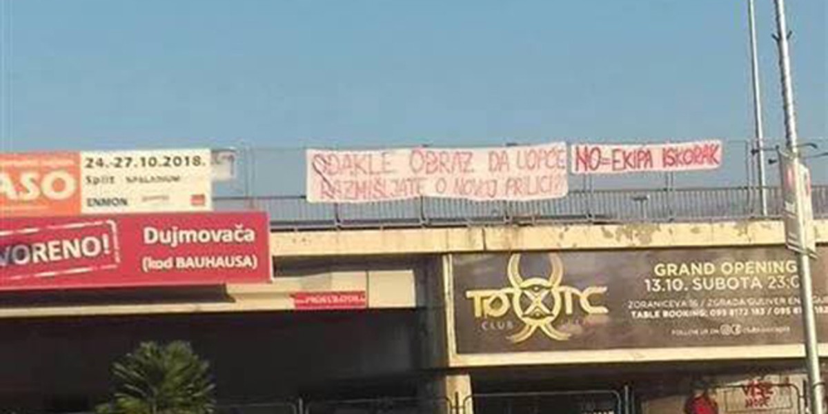HAJDUČKI IZBORI: Na Barutani postavljeni transparenti protiv Ante Šalinovića