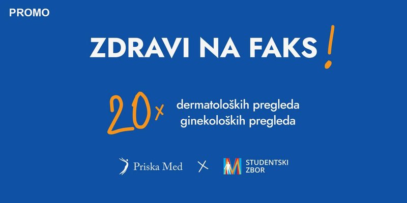 Poliklinika Priska Med i Studentski zbor MEFST-a daruju besplatne preglede studentima
