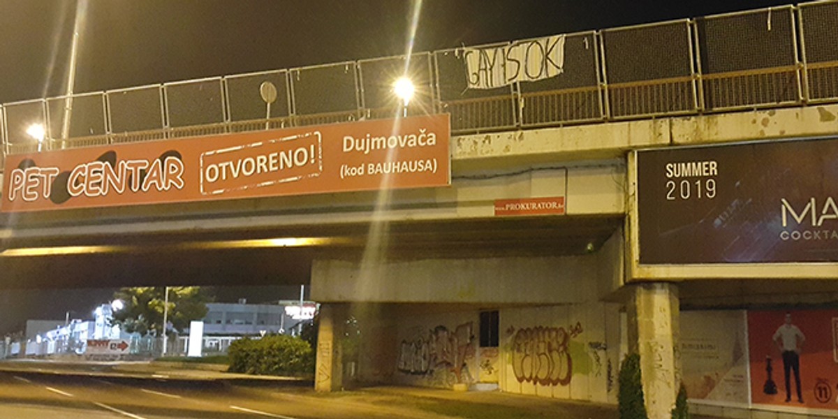 Poruka mržnje osvanula pred današnji Split Pride