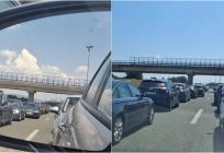 Automobil planuo na autocesti A1, stvorila se ogromna kolona