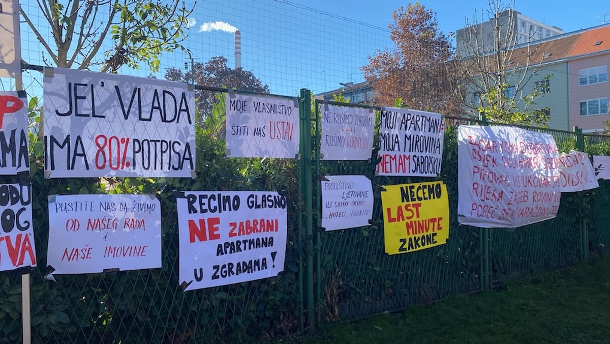 VIDEO Prosvjed malih iznajmljivača u Zagrebu: 'Zakon u ovoj formi bi izazvao katastrofalne posljedice!'